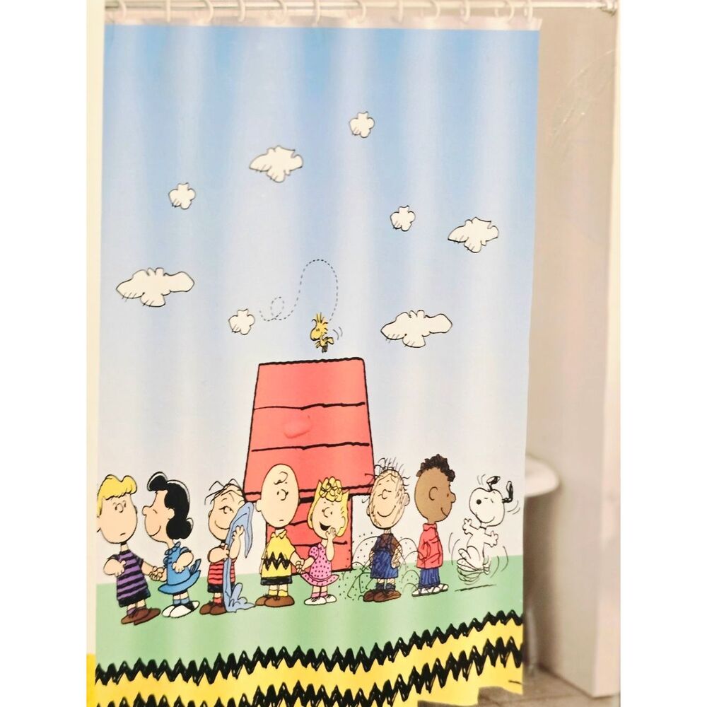 Peanuts The Whole Gang Is Here Shower Curtain
